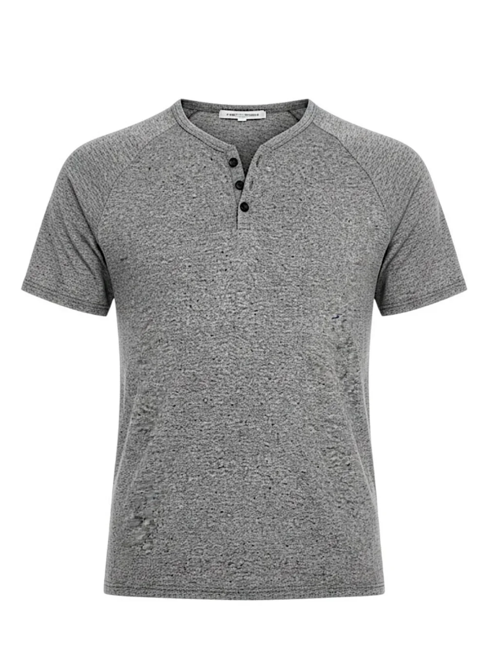 Monochrome Henley T-Shirt Men's Medium